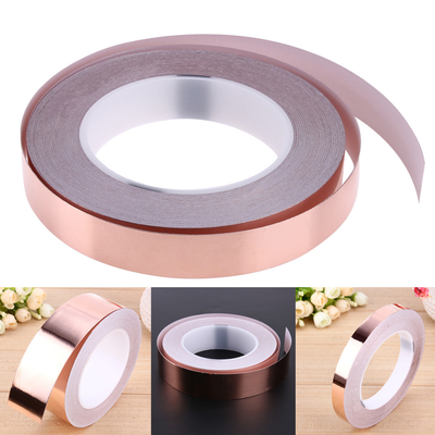 25mm Width Double Sided Conductive Copper Tape 0.1mm Antistatic