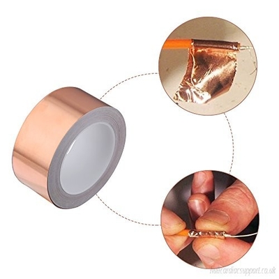 0.1mm Thickness 50mm Width Conductive Adhesive Copper Tape Single Sided