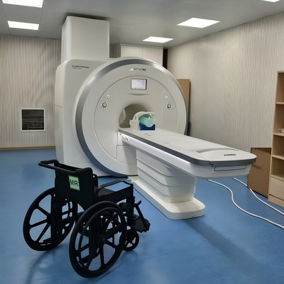 Fixed Backresttype Manual Push-to-lock Brakes Used for MRI Room Hospital Patient Transport Chair and Comfortable Design