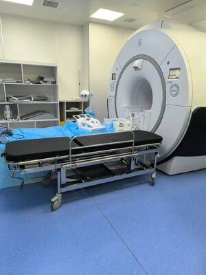 Non magnetic aluminum alloy Non Magnetic Medical Stretcher offering Deck Height 16 Inches for medical patient handling