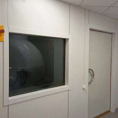 Double Glass RF Shielded MRI Window with Hollow 8mm Tempered 5mm Glass for -40°C to +85°C