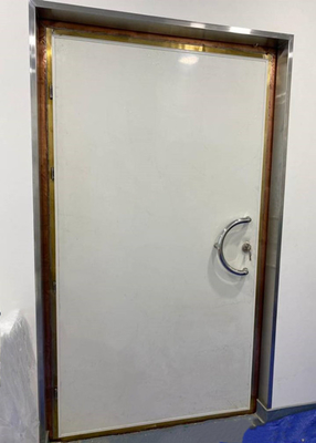 MRI Brass Frame RF Shielded Doors Lead For Radiation Protection Wire Mesh Cabinet 1.2m X 2.1m
