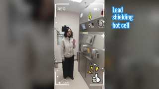 I-131 hot cell with lead equivalent shielding